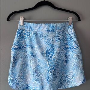 Calia Light Blue & White Patterned Athletic Skort